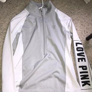 PINK half zip pullover size small